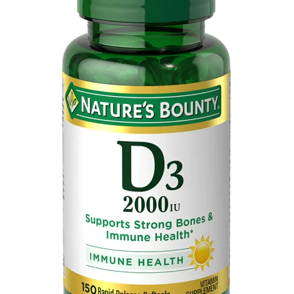 Nature's Bounty Vitamin D3 50 mcg (2,000 IU) 150 Softgels