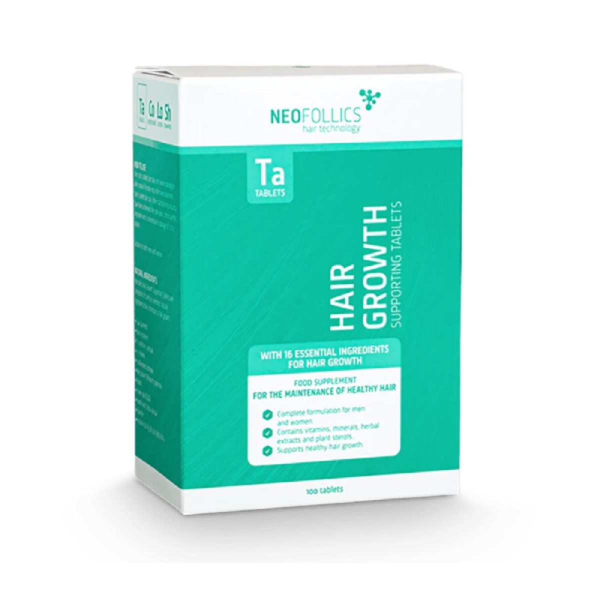 Neofollics Hair Growth Supporting 100 Tablets (Suitable for Men and Women) - Image 1