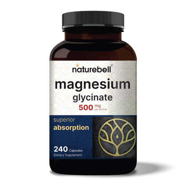 Naturebell Magnesium Glycinate 500mg 240 Capsules