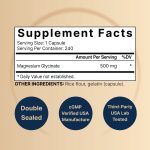 Naturebell Magnesium Glycinate 500mg 240 Capsules - Image 2