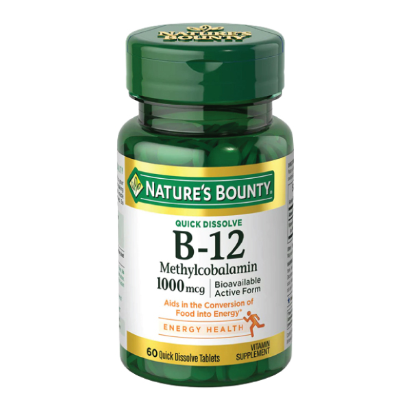 Nature’s Bounty Vitamin B-12 Methylcobalamin 1000mcg 60 Tablets