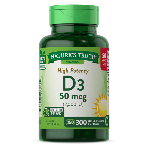 Nature’s Truth Vitamin D3 2000 IU 300 Softgels