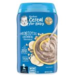 Gerber Baby Cereal Probiotic Oatmeal & Banana Baby Cereal Canister 227ml