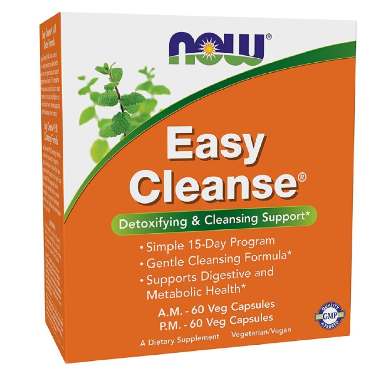 NOW Vitamin Easy Cleanse AM/PM Daily Detoxifying & Cleansing Support 120 Veg Capsules - Image 1