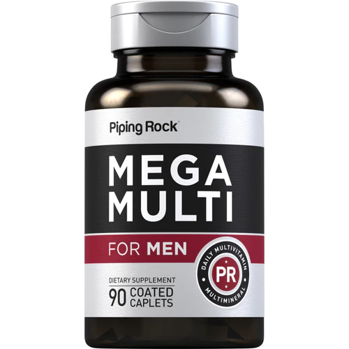 PipingRock Mega Multiple Men 90 Coated Caplets