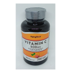PipingRock Vitamin C 500mg Caplets 200 Count with Rose Hips