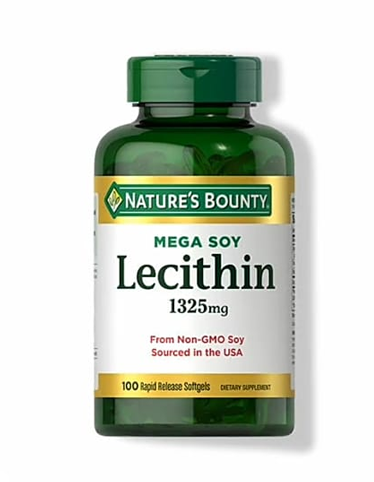Nature's Bounty Soy Lecithin Softgels 100 Capsules