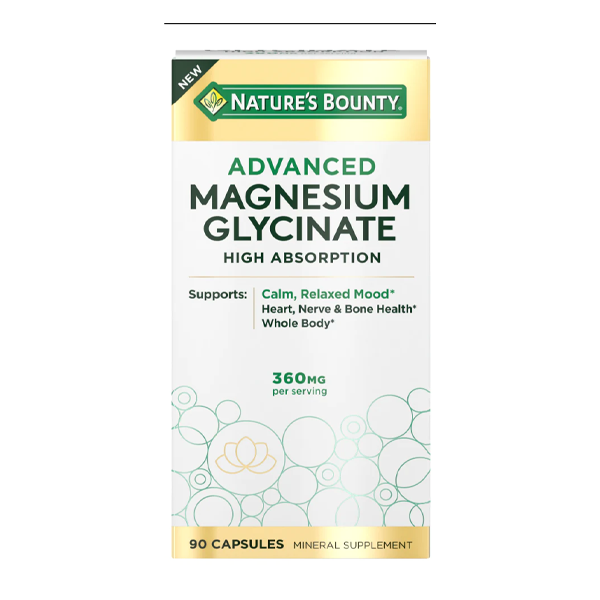 Nature’s Bounty Advanced Magnesium Glycinate 360mg 90 Capsules