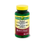 Spring Valley Acetyl L-Carnitine HCI & Alpha Lipoic Acid Dietary Supplement 50 Capsules