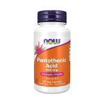 NOW Foods Pantothenic Acid (Vitamin B-5) 500mg B-Complex Vitamin 100 Capsules