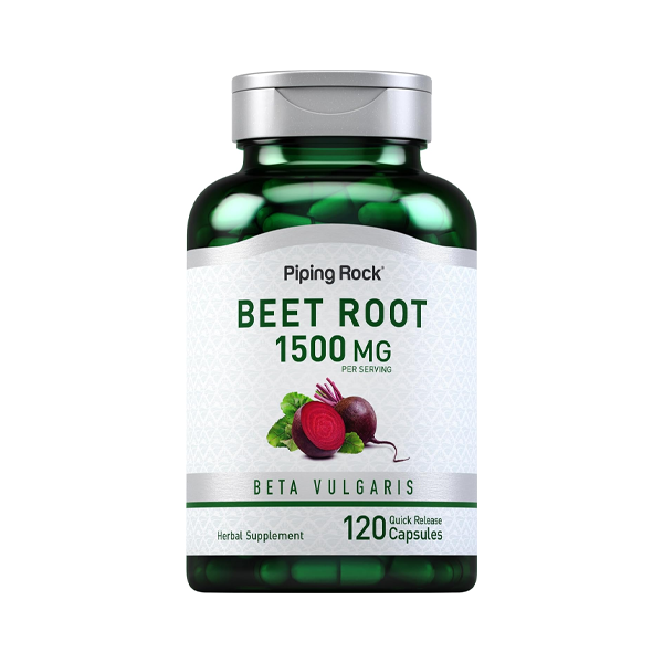 PipingRock Beet Root1500mg (per serving) 120 Quick Release Capsules