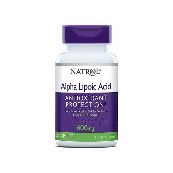 Natrol Alpha Lipoic Acid 600mg Dietary Supplement for General Wellness 30 Capsules