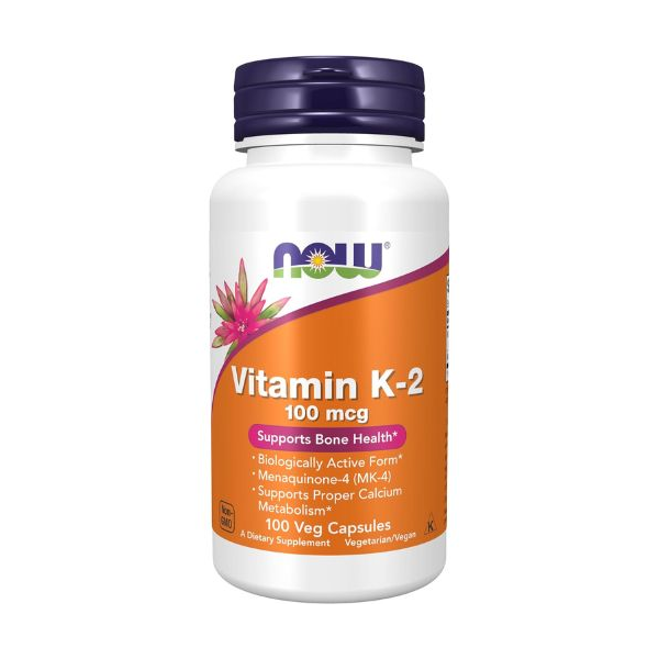 Now Foods Vitamin K2 Support Bone Health 100mcg 100 Veg Capsules