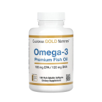 California Gold Nutrition Omega-3 Premium Fish Oil 100 Fish Gelatin Softgels