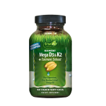 Irwin Naturals High Potency Mega D3 & K2 + Turmeric Extract for Healthy Bones Immune Function & Positive Mood - Advanced Absorption with Magnesium 60 Softgels