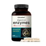 NatureBell Digestive Enzymes with Prebiotics 240 Veggie Capsules
