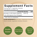 NatureBell Bromelain 1,000mg Per Serving 240 Veggie Capsules - Image 2