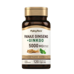 Piping Rock Panax Ginseng + Ginkgo 5000mg 120 Capsules