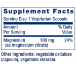 Life Extension Magnesium (Citrate) 100mg 100 Vegetarian Capsules - Image 2