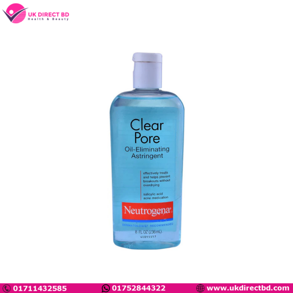 Neutrogena Clear Pore Oil-Eliminating Astringent Cleanser with Salicylic Acid & Acne Medication 236ml