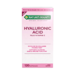 Nature's Bounty Vitamin C and Hyaluronic Acid Supplement Supports Glowing Skin Immune Function & Collagen Production 120 Capsules