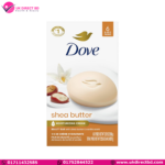 Dove Beauty Bar Soap Shea Butter 6 Bars for Nourished Radiant Skin Enriches Skin 3.75oz
