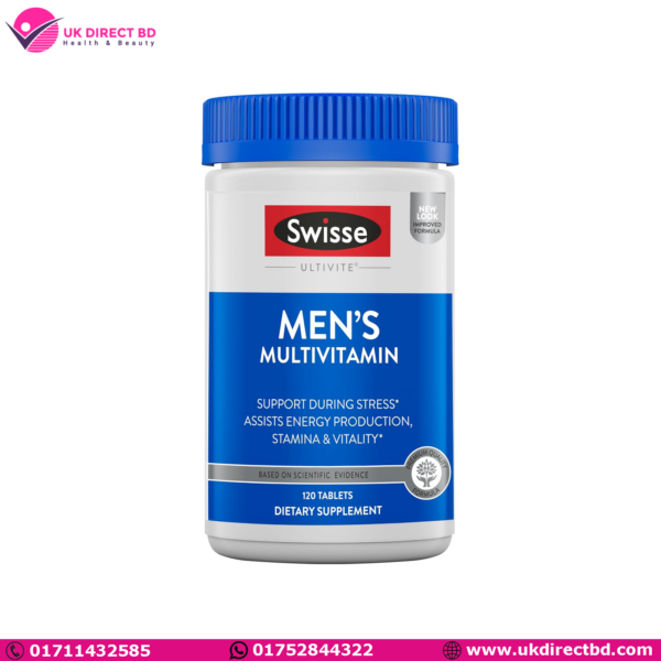Swisse Ultivite Daily Multivitamin for Men 50 Vitamins Antioxidants and Minerals  Adaptogens  Energy Stress & Immune Support  Mens Multivitamins