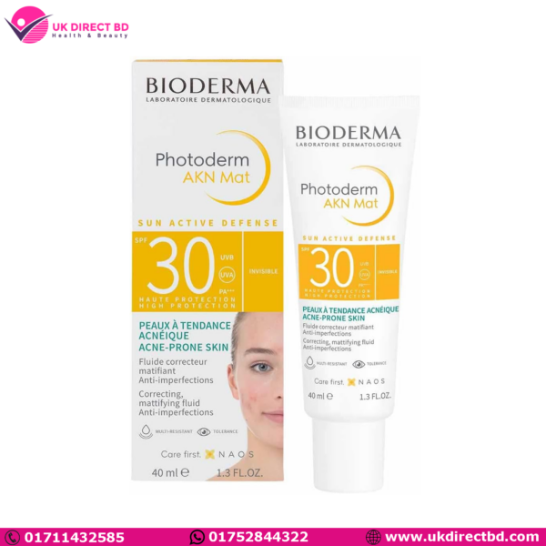 Bioderma Photoderm Akn Mat Spf 30 Matifying Fluid For Unisex