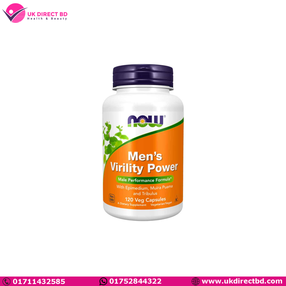 Now Foods Men’s Virility Power 120 Veg Capsules - Image 1