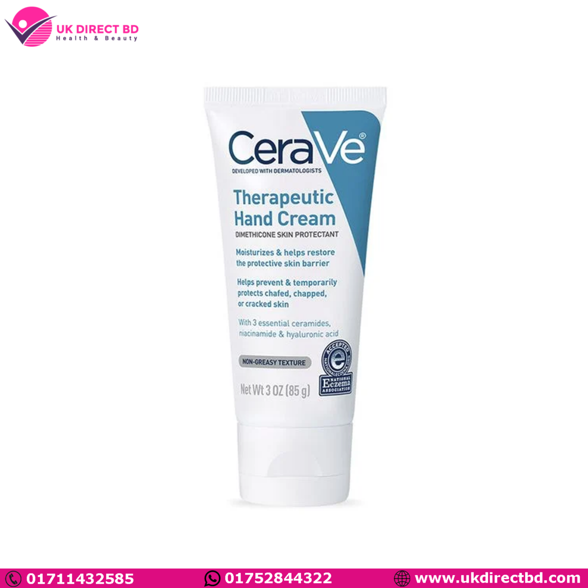 Cerave Therapeutic Hand Cream 85g - Image 1