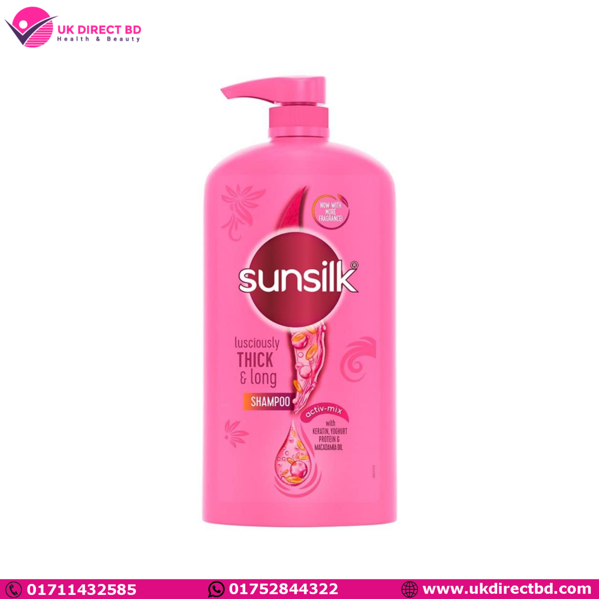Sunsilk Lusciously Thick & Long Shampoo 1 L - Image 1