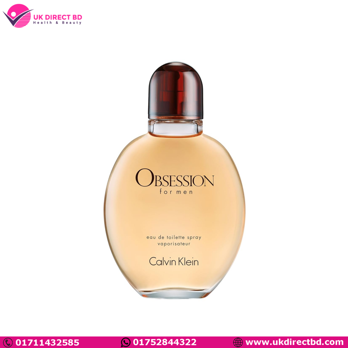 Calvin Klein Obsession for Men Eau de Toilette 4 Fl Oz - Image 1