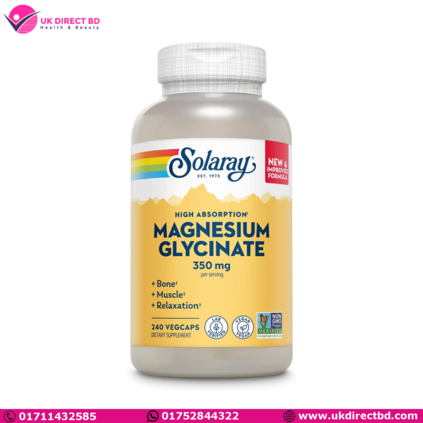 Solaray Magnesium Glycinate 350mg 120 Vegcaps