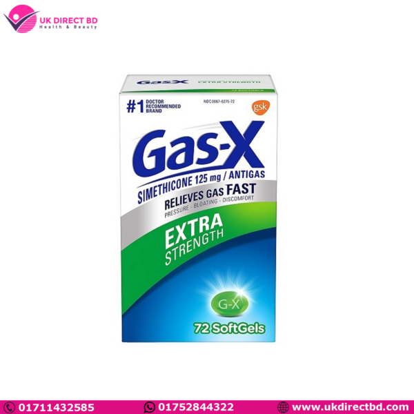 Gas-X Extra Strength Gas Relief Softgels with Simethicone 125mg 72 Count