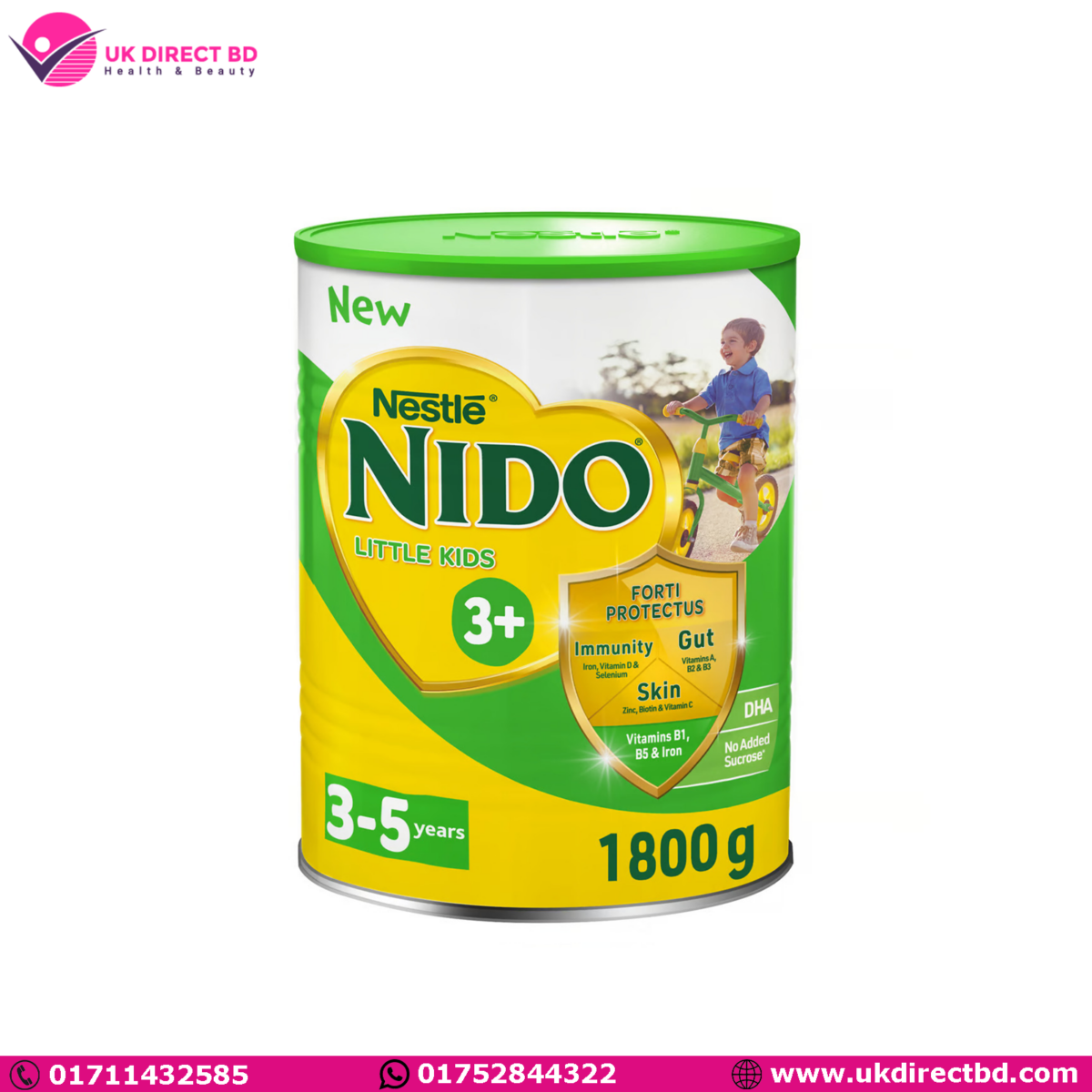 Nestle Nido Little Kids 3+ Growing Up Milk For Toddlers 3-5 Years 1800g - Image 1