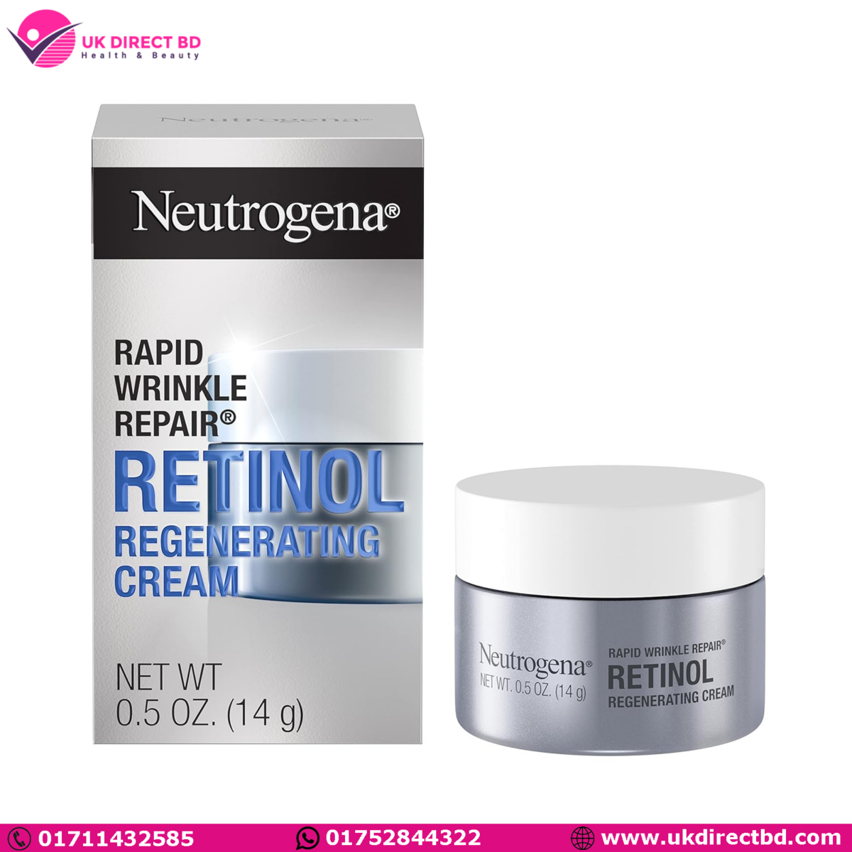 Neutrogena Rapid Wrinkle Repair Retinol Face Moisturizer Face Cream - Image 1