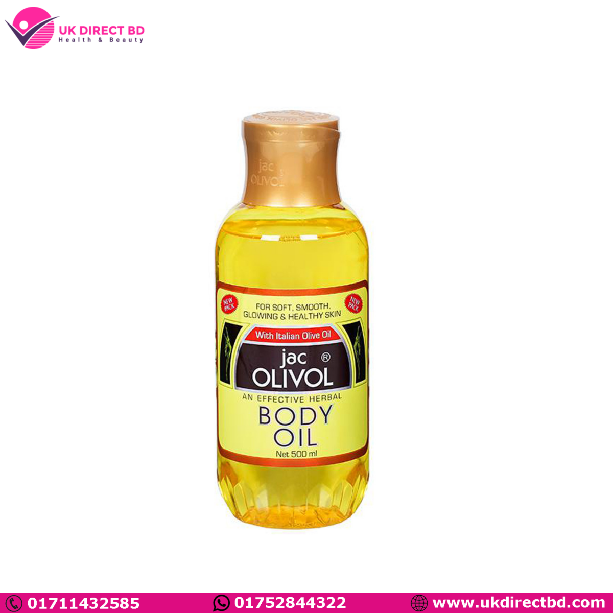 Jac Olivol An Effective Herbal Body Oil 500ml - Image 1