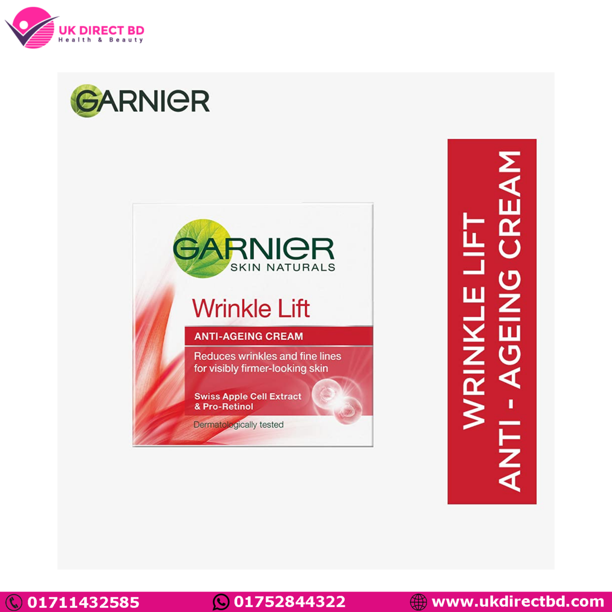 Garnier Wrinkle Lift Anti-Ageing Cream 40g - Image 1