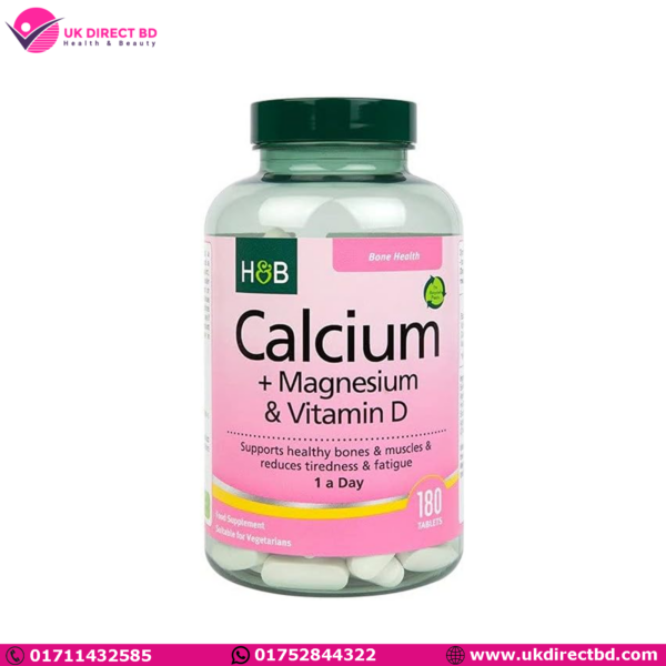 Holland & Barrett Calcium + Magnesium & Vitamin D 180 Tablets