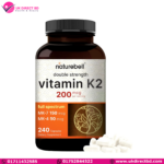 NatureBell Vitamin K2 Supplement with MK-7 & MK-4 200mcg 240 Capsules 2 in 1 Formula