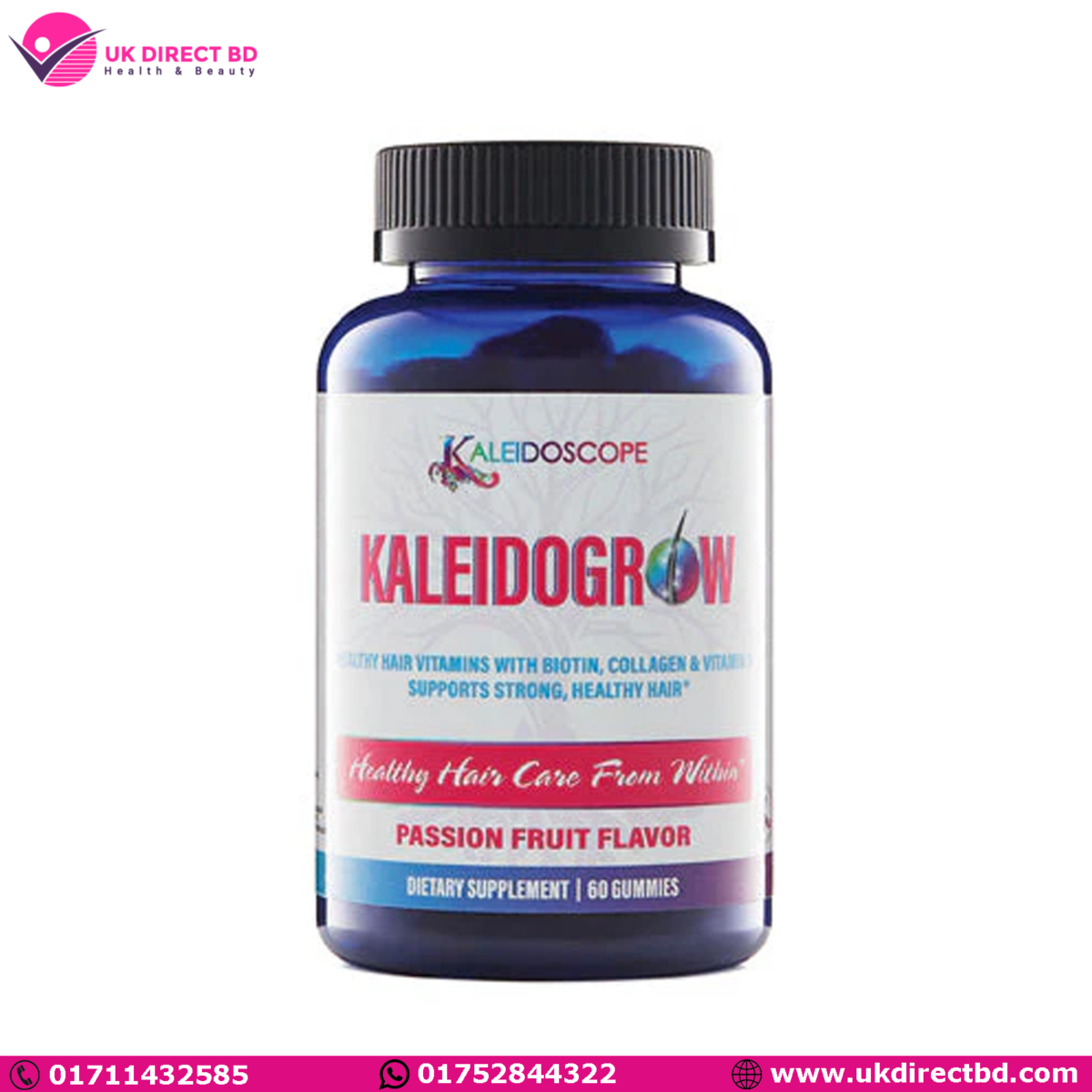 KALEIDOSCOPE KALEIDOGROW HAIR VITAMIN GUMMIES 60 COUNT - Image 1