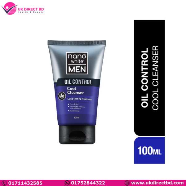 NANO WHITE MEN Oil Control Cool Cleanser 100ml