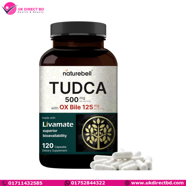 NatureBell TUDCA 500mg with OX Bile 125mg Per Serving 120 Capsules