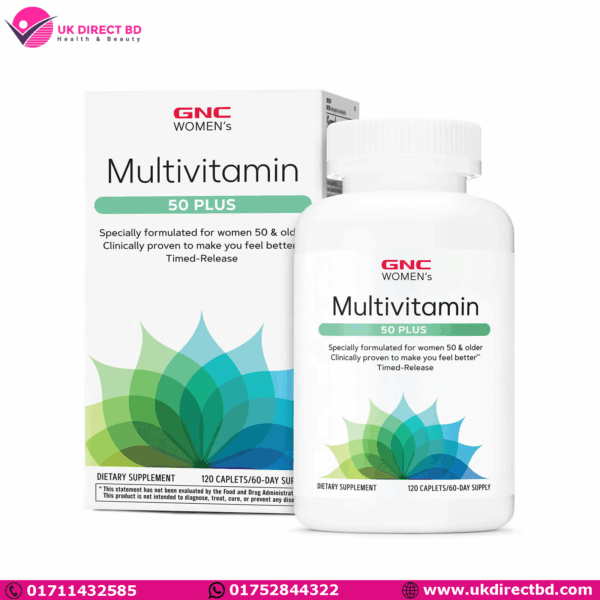 GNC Women's Multivitamin 50 Plus 120 Caplets (60 Servings)