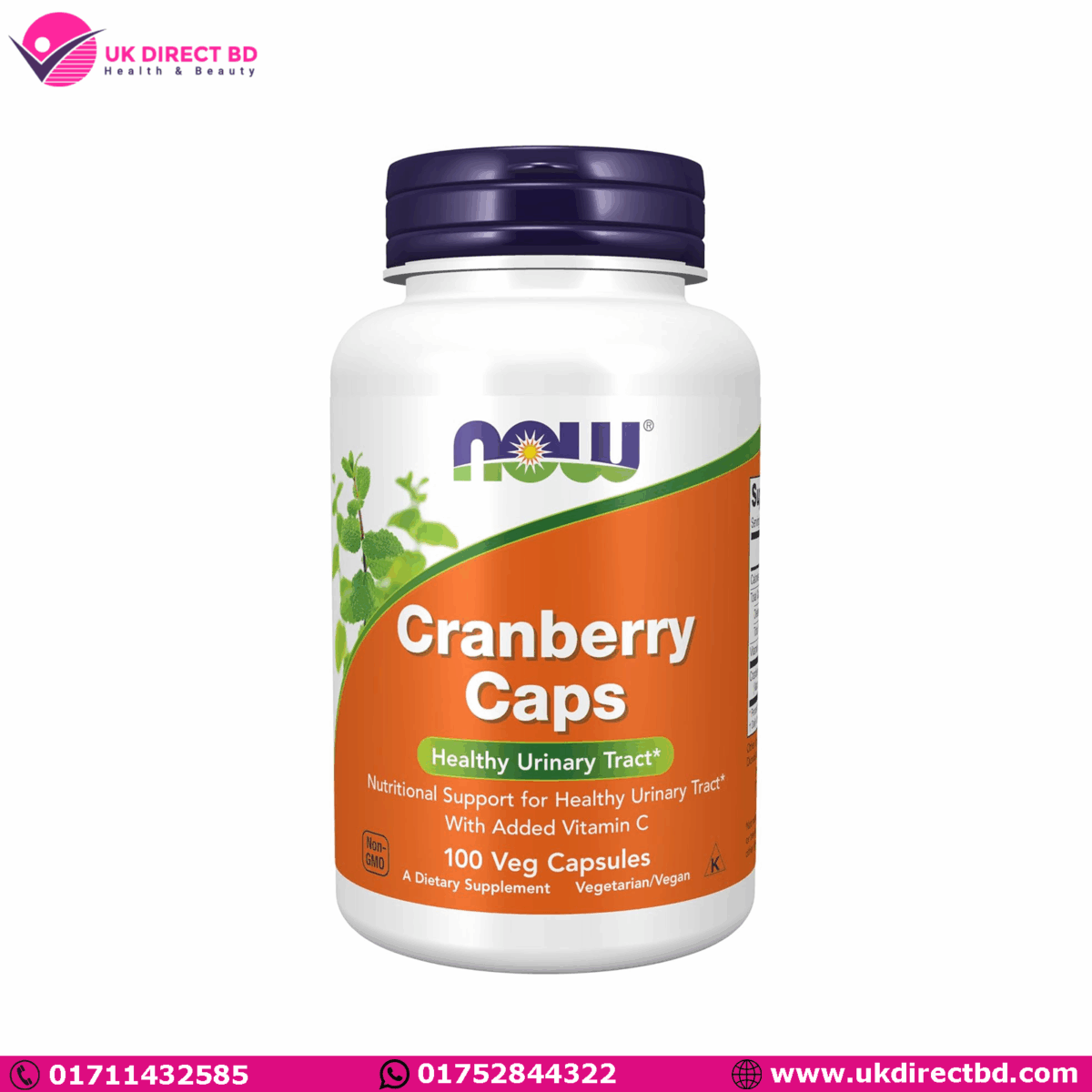 Now Foods Cranberry Caps 100 Veg Capsules - Image 1