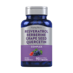 Piping Rock Resveratrol Berberine Grape Seed Quercetin Extract 90 Quick Release Capsules