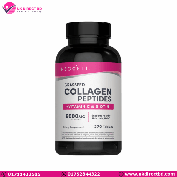 Neocell Grassfed Collagen Peptides + C & Biotin 270 Caplets