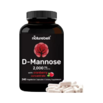 NatureBell D-Mannose (2000mg Per Serving) + Cranberry Extract  240 Veggie Capsules