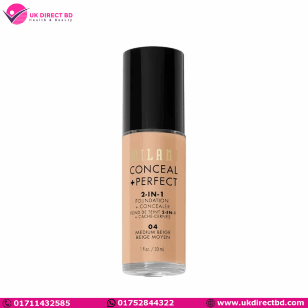 Milani Conceal + Perfect 2-in-1 Foundation + Concealer, Medium Beige