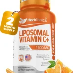 Herbtonics Liposomal Vitamin C+ 1500mg Immune Support Supplement Immune System Health High Absorption Vitamin C , Contains Collagen 120 Vegan Capsules